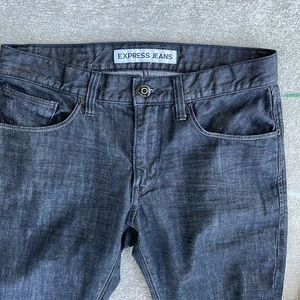 Express Jeans Rocco Slim Straight 31x30 Grey/Black Denim